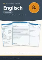Vorschau - Test - Lernzielkontrolle Englisch 8 Mittelschule - Deckblatt