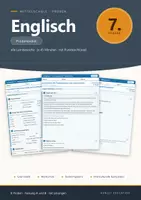 Vorschau - Test - Lernzielkontrolle Englisch 7 Mittelschule - Deckblatt
