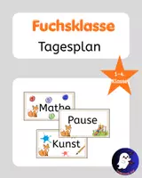 Vorschau - Stundenentwürfe - Tagesplan & Tagestransparenz – Fuchsklasse | Grundschule - Deckblatt