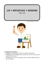 Aperçu - Apprentissages en autonomie - Ateliers de français CE1 - Lis → réfléchis → dessine n°2 - Page de couverture