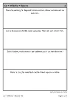 Aperçu - Apprentissages en autonomie - Ateliers de français CE1 - Lis → réfléchis → dessine n°2 - Page 2