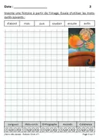 Aperçu - Feuilles d'exercices - Ateliers de français CE1 - J'écris des textes Dixit n°1 - Page 3