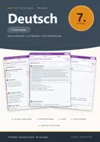 Vorschau - Test - Lernzielkontrolle Deutsch 7 Mittelschule - Deckblatt