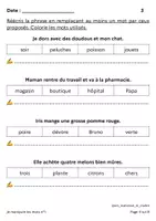 Aperçu - Apprentissages en autonomie - Ateliers de français CE1 - Je manipule les mots n°1 - Page 3
