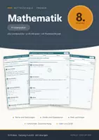 Vorschau - Test - Lernzielkontrolle Mathe 8 Mittelschule - Deckblatt