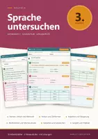 Vorschau - Arbeitsblätter - Deutsch 3 Grundschule - Sprache untersuchen - Deckblatt