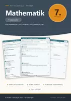 Vorschau - Test - Lernzielkontrolle Mathe 7 Mittelschule - Deckblatt