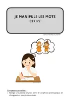 Aperçu - Apprentissages en autonomie - Ateliers de français CE1 - Je manipule les mots n°2 - Page de couverture