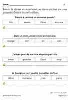 Aperçu - Apprentissages en autonomie - Ateliers de français CE1 - Je manipule les mots n°2 - Page 3