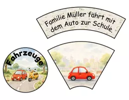 Vorschau - Stationenlernen - Legekreis Fahrzeuge – 2-fach differenziert | Lesen, Wortschatz & DaZ/DaF - Seite 3