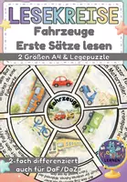 Vorschau - Stationenlernen - Legekreis Fahrzeuge – 2-fach differenziert | Lesen, Wortschatz & DaZ/DaF - Deckblatt