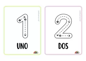 Vista previa - Tarjetas / Manipulativos - Tarjetas de trazo de números del 1-100 - Portada