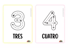 Vista previa - Tarjetas / Manipulativos - Tarjetas de trazo de números del 1-100 - página 1