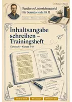 Vorschau - Arbeitsblätter - Inhaltsangabe schreiben – Trainingsheft Deutsch Klasse 7-8 - Deckblatt