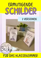 Vorschau - Poster - 3 ermutigende Schilder für das Klassenzimmer - Deckblatt