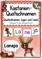 Vorschau - Spiele - Kastanien Quatschanmen - Silben legen und lesen - Deckblatt