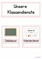 Vorschau - Präsentationen/Tafelbilder - Klassendienste – 18 Karten für einen strukturierten Klassenalltag | Rosé - Seite 3
