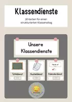 Vorschau - Präsentationen/Tafelbilder - Klassendienste – 18 Karten für einen strukturierten Klassenalltag | Beige - Deckblatt