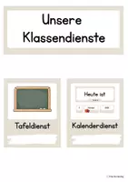 Vorschau - Präsentationen/Tafelbilder - Klassendienste – 18 Karten für einen strukturierten Klassenalltag | Beige - Seite 3