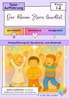 Vorschau - Stundenentwürfe - Der kleine Stern leuchtet für Klasse 1 und 2 | Aufführung zu Weihnachten, Winter und Adventszeit · Mini-Tanztheater - Deckblatt