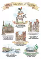 Vorschau - Arbeitsblätter - Lernposter + Arbeitsblätter zum Thema "Bremen" + Lösung & MP3 + Mindmap + Infografik - Deckblatt