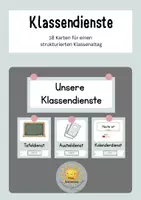 Vorschau - Präsentationen/Tafelbilder - Klassendienste – 18 Karten für einen strukturierten Klassenalltag | Mintgrün - Deckblatt
