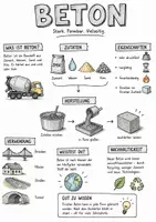 Vorschau - Arbeitsblätter - Lernposter + Arbeitsblatt zum Thema "Beton" + Onlineübung & MP3 + Mindmap + Infografik - Deckblatt