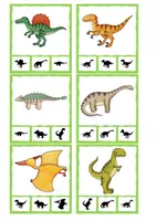 Vorschau - Anderer Materialtyp - Dinosaurier Klammerkarten (Schattenbilder) - Seite 2
