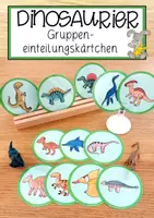 Vorschau - Anderer Materialtyp - Dinosaurier Gruppeneinteilungskärtchen - Deckblatt