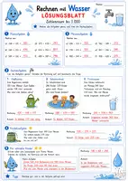 Vorschau - Arbeitsblätter - Rechnen mit Wasser | Plus, Minus & Sachaufgaben bis 1.000 - Seite 2