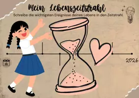 Vorschau - Arbeitsblätter - Mein Lebenszeitstrahl Geschichte Einstieg - Deckblatt