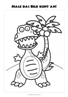 Vorschau - Mal- und Bastelvorlagen - Dinosaurier Ausmalbider (10 A4 Vorlagen) - Seite 2