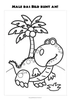 Vorschau - Mal- und Bastelvorlagen - Dinosaurier Ausmalbider (10 A4 Vorlagen) - Seite 3