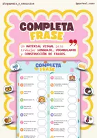 Vista previa - Unidades / Secuencias / Situaciones de Aprendizaje - COMPLETA LA FRASE - Portada