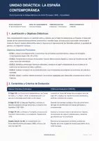 Vista previa - Unidades / Secuencias / Situaciones de Aprendizaje - UNIDAD DIDÁCTICA - España Contemporánea - página 1