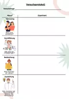 Vorschau - Arbeitsblätter - Versuchsprotokoll für Experimente - Deckblatt