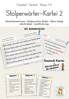 Vorschau - Arbeitsblätter - Leseförderung mit Stolperwörtern Kartei zum sinnerfassenden Lesen - Deckblatt