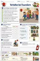 Vorschau - Arbeitsblätter - Verhalten bei Feueralarm - Belehrung - Deckblatt