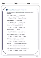 Vorschau - Arbeitsblätter - Deutsch DAZ/DAF Grammatik Präpositionen mit Akkusativ - Seite 3