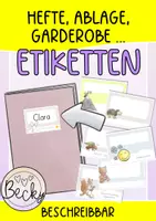 Vorschau - Anderer Materialtyp - Etiketten für Hefte, Ablagen, Garderobe usw. - Deckblatt