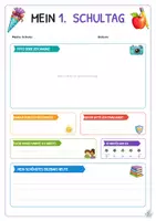 Vorschau - Arbeitsblätter - Mein erster Schultag – Erinnerungs- und Reflexionsblatt - Deckblatt