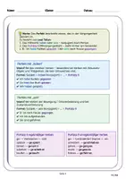Vorschau - Arbeitsblätter - Deutsch DAZ/DAF Grammatik das Perfekt - Seite 1