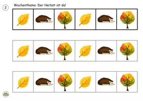 Vorschau - Arbeitsblätter - Reihenfolgen legen: Herbst - Serialität - Seite 3