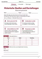 Vorschau - Arbeitsblätter - Historische Quellen Basisscreening Klasse 7–8 - Deckblatt