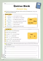 Vorschau - Arbeitsblätter - Fragewörter Englisch: What, Where, How often – Arbeitsblatt Lernjahr 1 - Seite 1