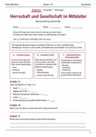 Vorschau - Arbeitsblätter - Herrschaft und Gesellschaft im Mittelalter Klasse 7–8 - Deckblatt