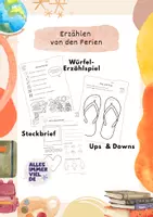 Vorschau - Arbeitsblätter - Sommerferienbericht - spielen, erzählen, reflektieren - Deckblatt