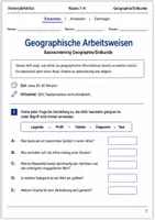 Vorschau - Arbeitsblätter - Geographische Arbeitsweisen Klasse 7–8 Basisscreening - Deckblatt