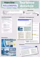 Vorschau - Arbeitsblätter - Polare Zone 3: Antarktis Tourismus - Rollenspiel: Wie viel Tourismus ist noch okay, und auf welche 3 neuen harten Regeln können wir uns einigen? - Deckblatt