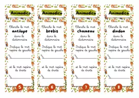 Aperçu - Feuilles d'exercices - Animodico - Recherche dans le dictionnaire - Page 1